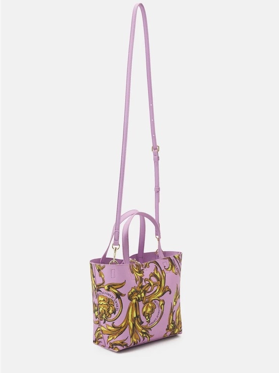 Versace Handbags - Nee Versace Lavender Baroque Mini Tote with Gold Accents
